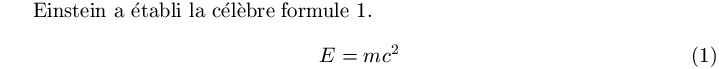 Exemple équation